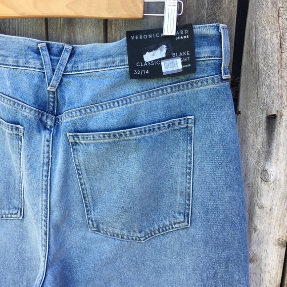 NWT Veronica Beard Blake High Waist Straight Leg Jean Nova Blue Wash 32 - Picture 13 of 16
